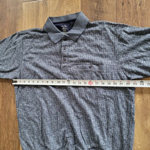 Men's XL David Taylor Blue Golf Polo Collared Short Sleeve Cinched Waist - Picture 3 of 9